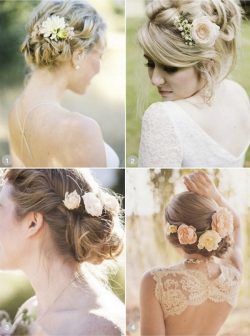fryzury ślubne z kwiatami