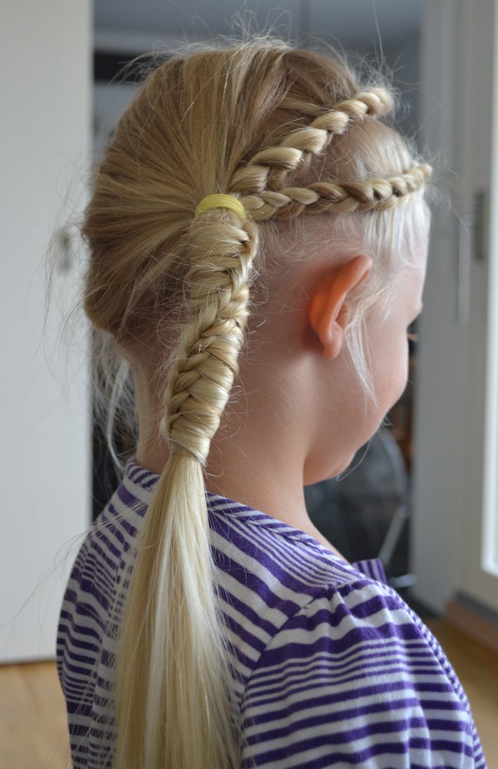 fryzura dla dziewczynki, zwariowane warkoczyki