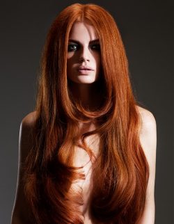piękne rude włosy